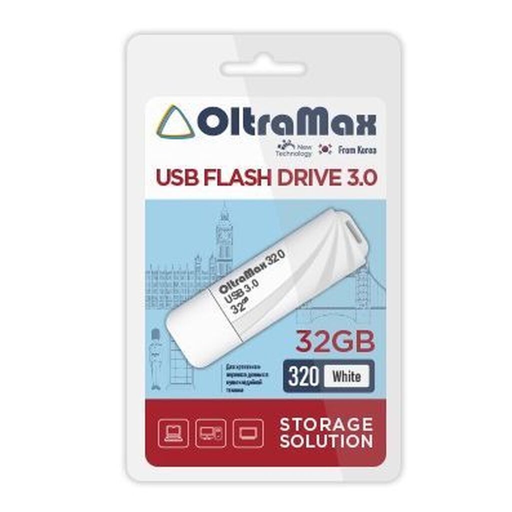 USB флэш-накопитель OLTRAMAX OM-32GB-320-White USB 3.0