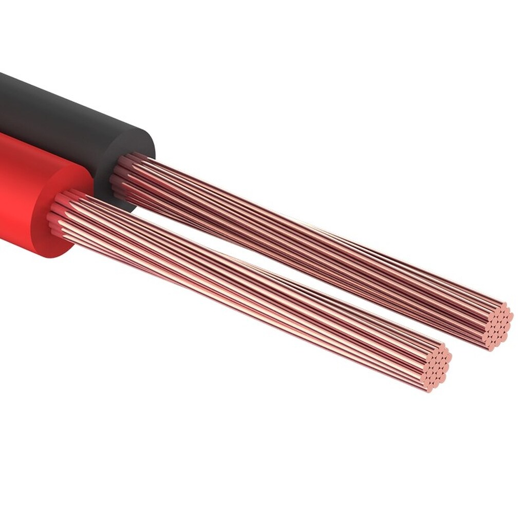 Акустический кабель REXANT ШВПМ 2х0,50 мм?, красно-черный, бухта 100 м 01-6103-3