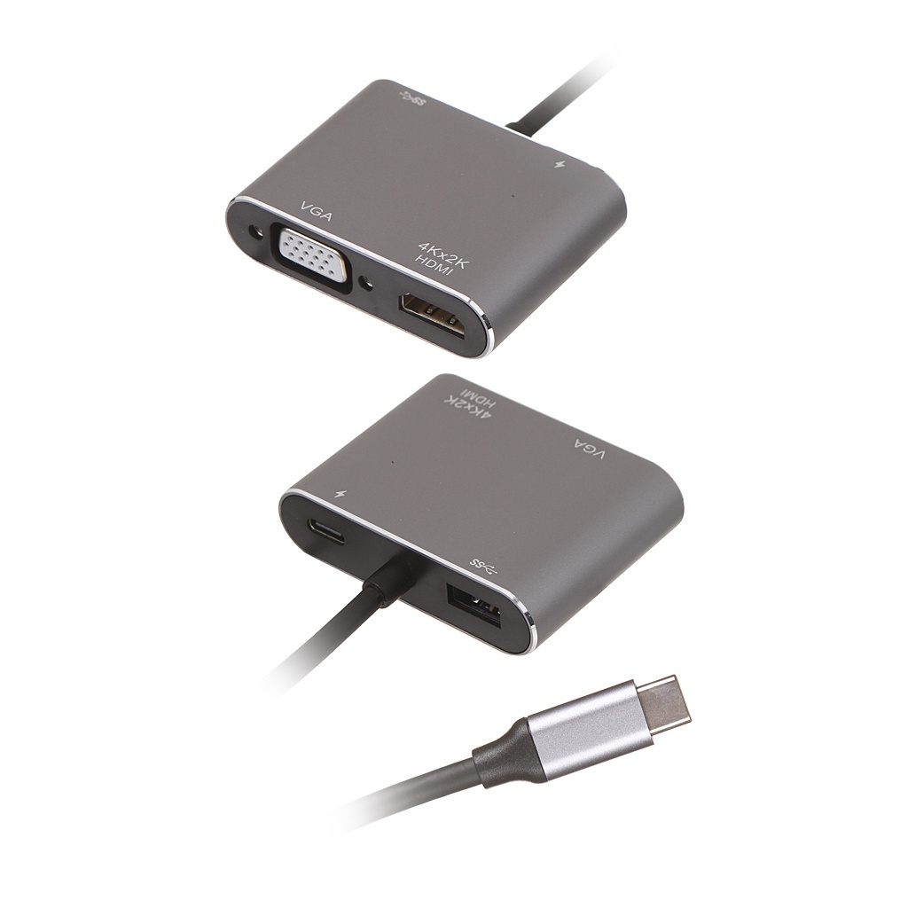 Хаб USB Palmexx 4в1 USB-C - HDMI+VGA+USB 3.0+USB-C PX/HUB-012