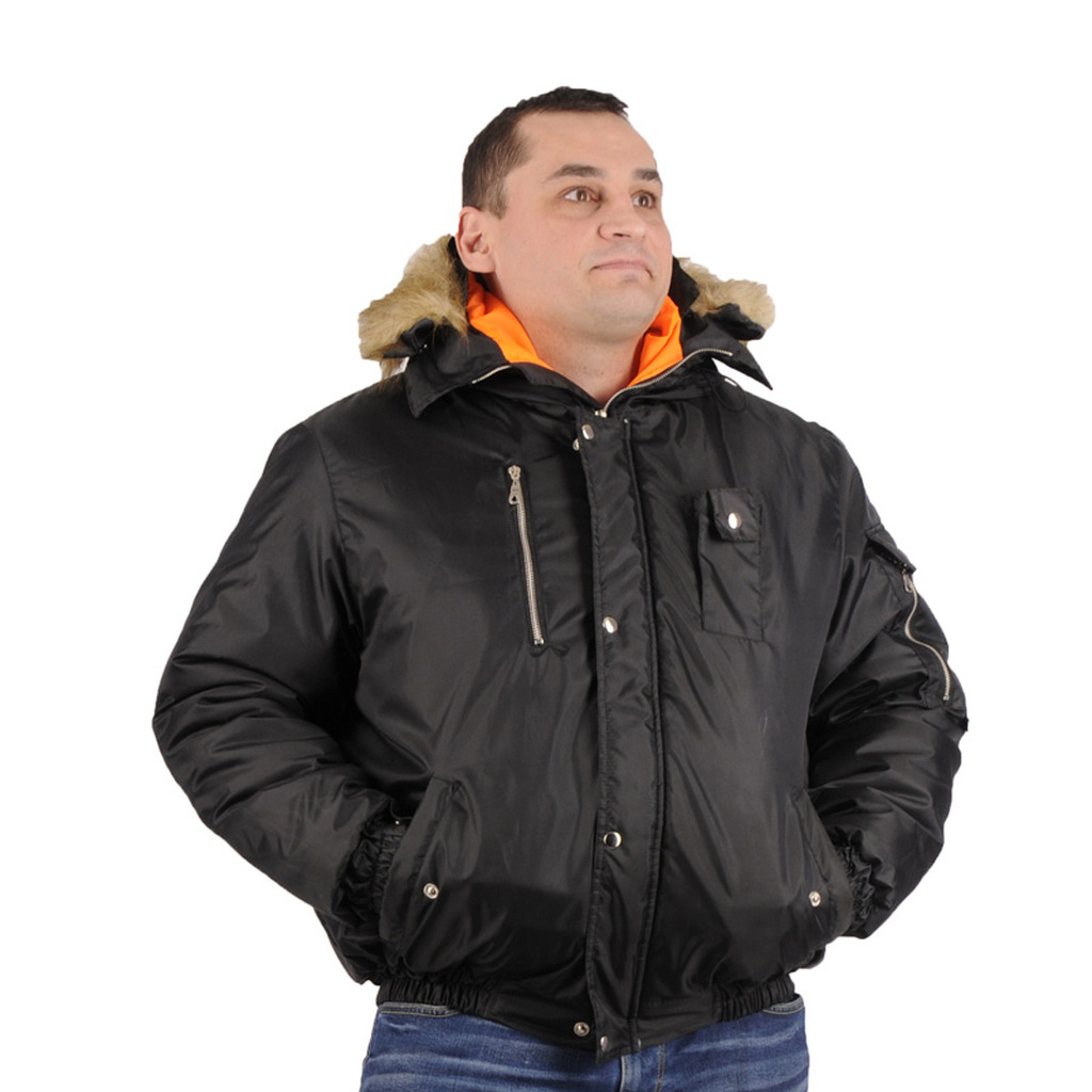 Куртка СПРУТ Аляска, черная, размер 56-58/112-116, рост 182-188, 110003