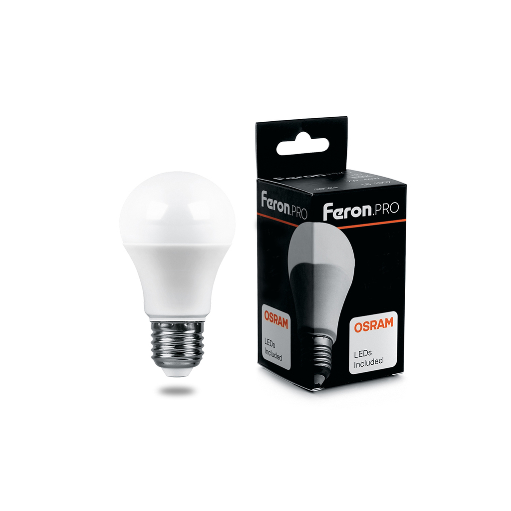 Светодиодная лампа FERON PRO LB-1013 шар E27 13W 4000K OSRAM LED 38033