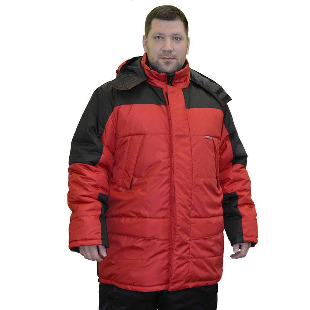 Куртка СПРУТ СИТИ, красный с черной отделкой, размер 60-62/120-124, рост 182-188, 116285