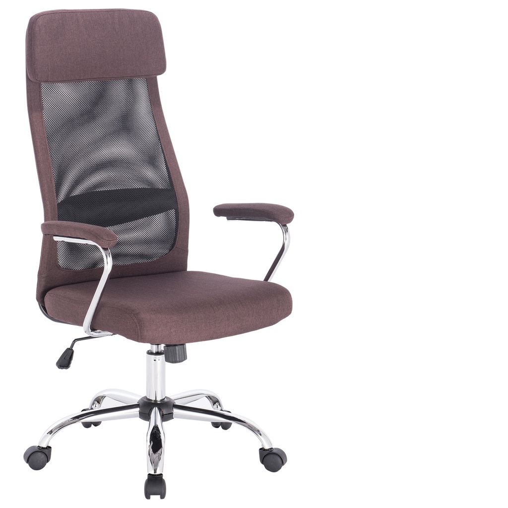 Офисное кресло, хром, ткань, сетка, коричневое, BRABIX Flight EX-540 531849