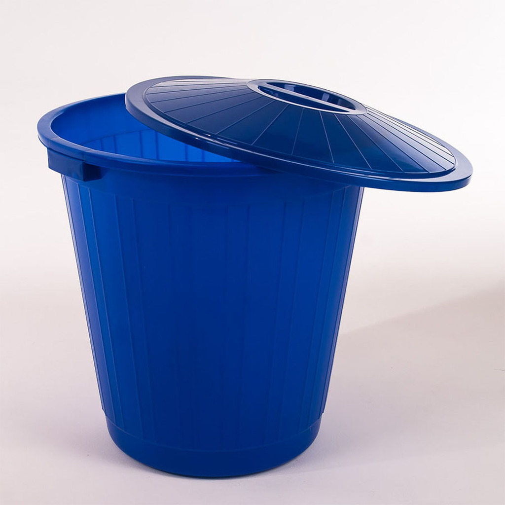 Пластиковый бак с крышкой Элластик-Пласт 70л, синий, ЭП 097679