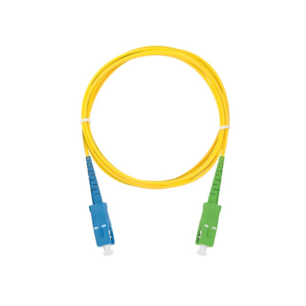 Переходной волоконно-оптический шнур NIKOMAX желтый, 1м NMF-PC1S2C2-SCU-SCA-001