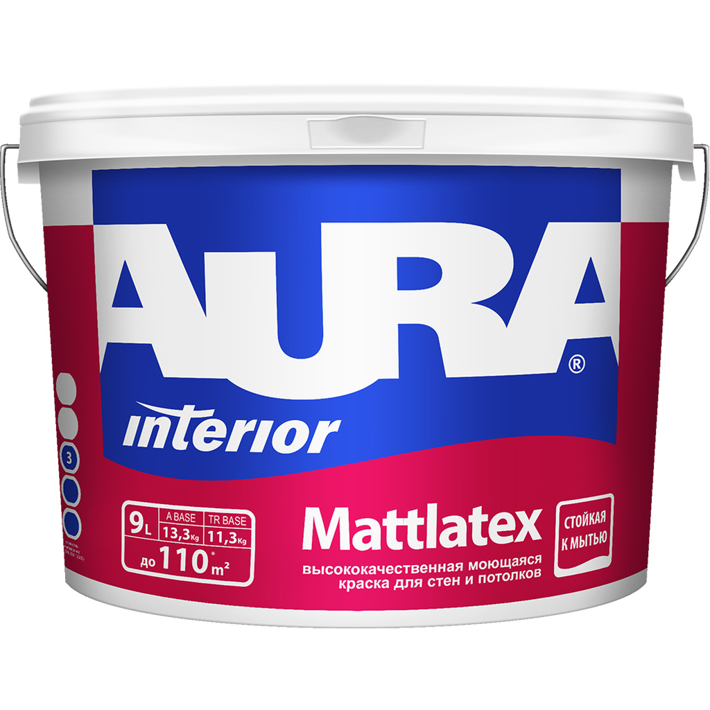 Краска Aura Mattlatex 9л K0340