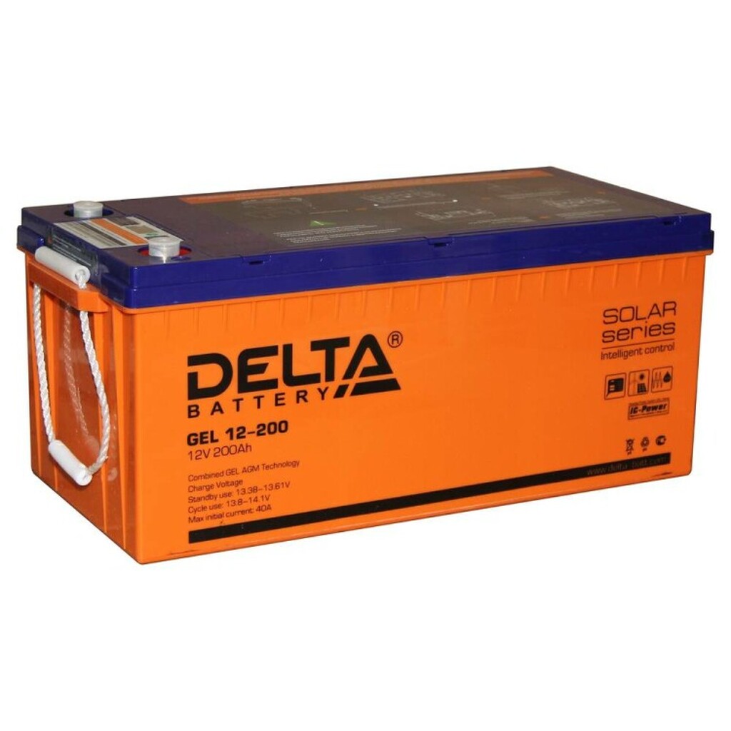 Акумуляторная батарея 12 В 200А*ч GEL 12-200,срок службы до 12 лет DELTA