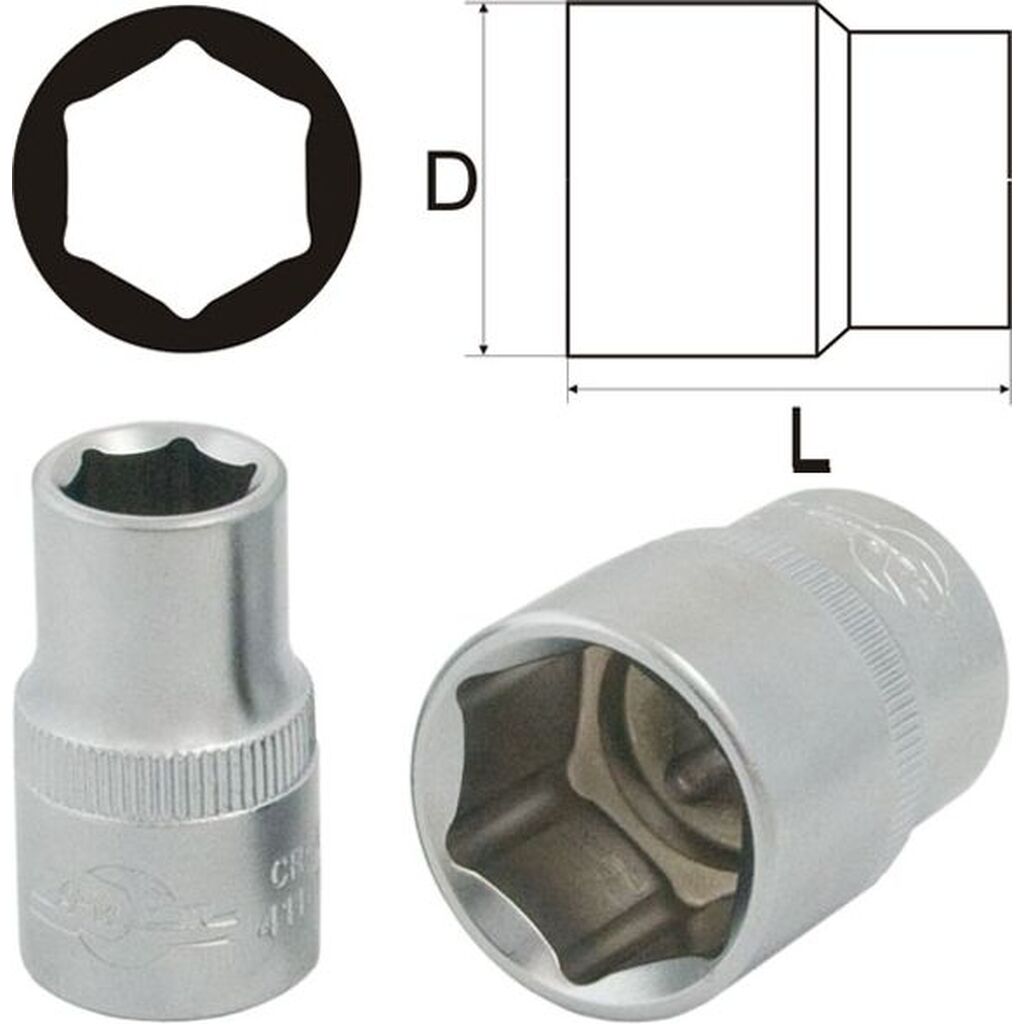 Головка Aist 1" 1/2" 6-гранная 411132BS