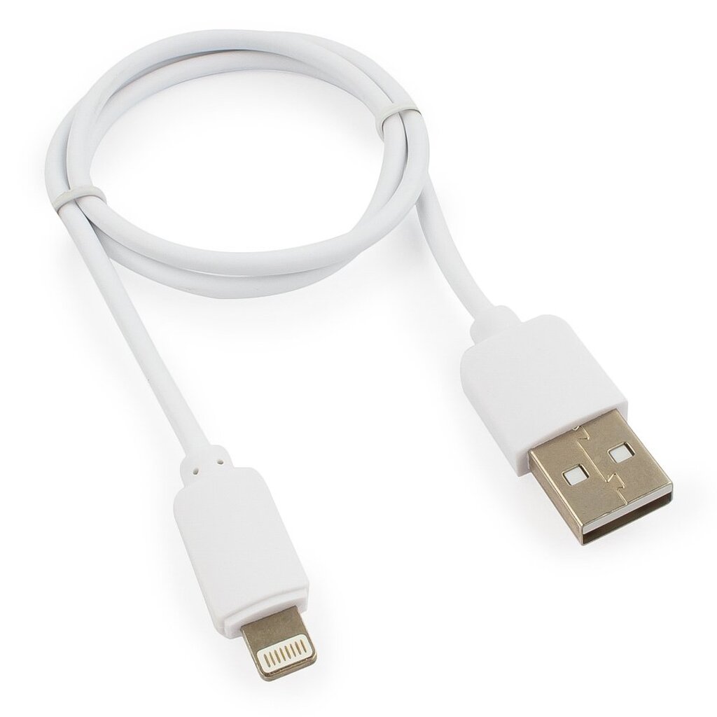 Кабель Гарнизон USB A(M) - Lightning, 0.5м, белый GCC-USB2-AP2-0.5M-W