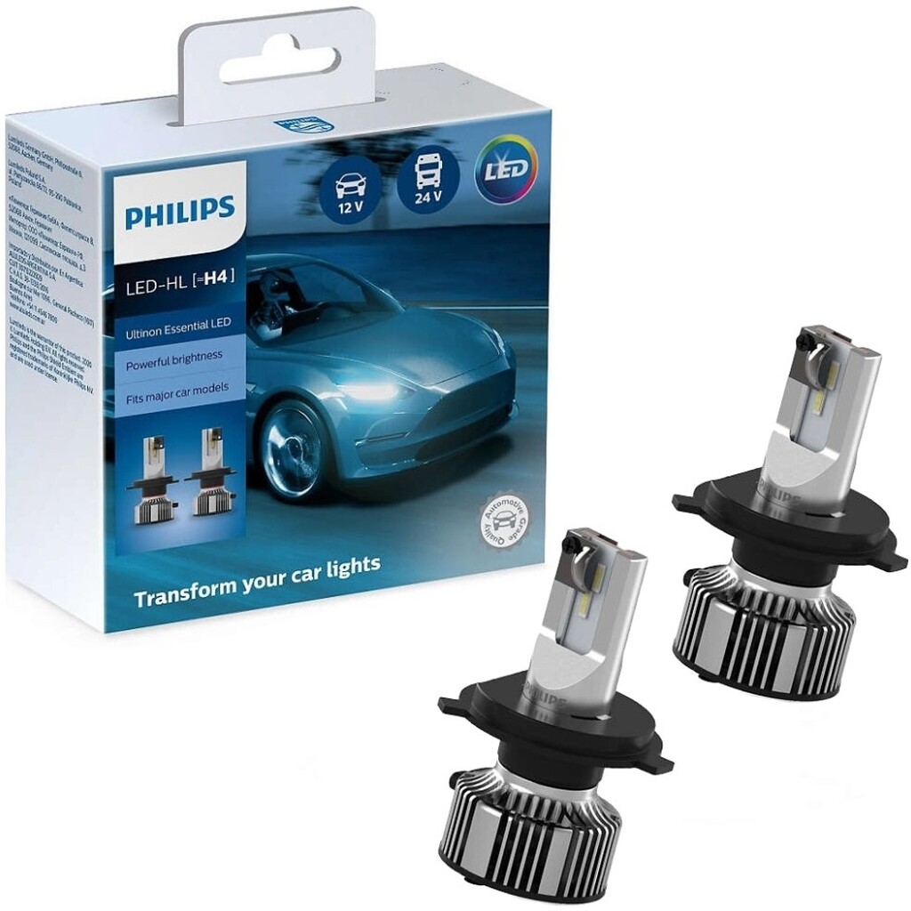 Philips 12v h4. Лампа светодиодная 11342ue2x2 h4 led Ultinon Philips. Philips h4 Ultinon Essential led 6500k. Philips Ultinon Essential led h4. Лампы h4 Philips Ultinon Essential.