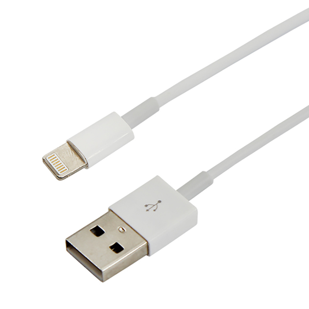 Кабель REXANT USB для iPhone 5/6/7 моделей шнур 1М белый 18-1121