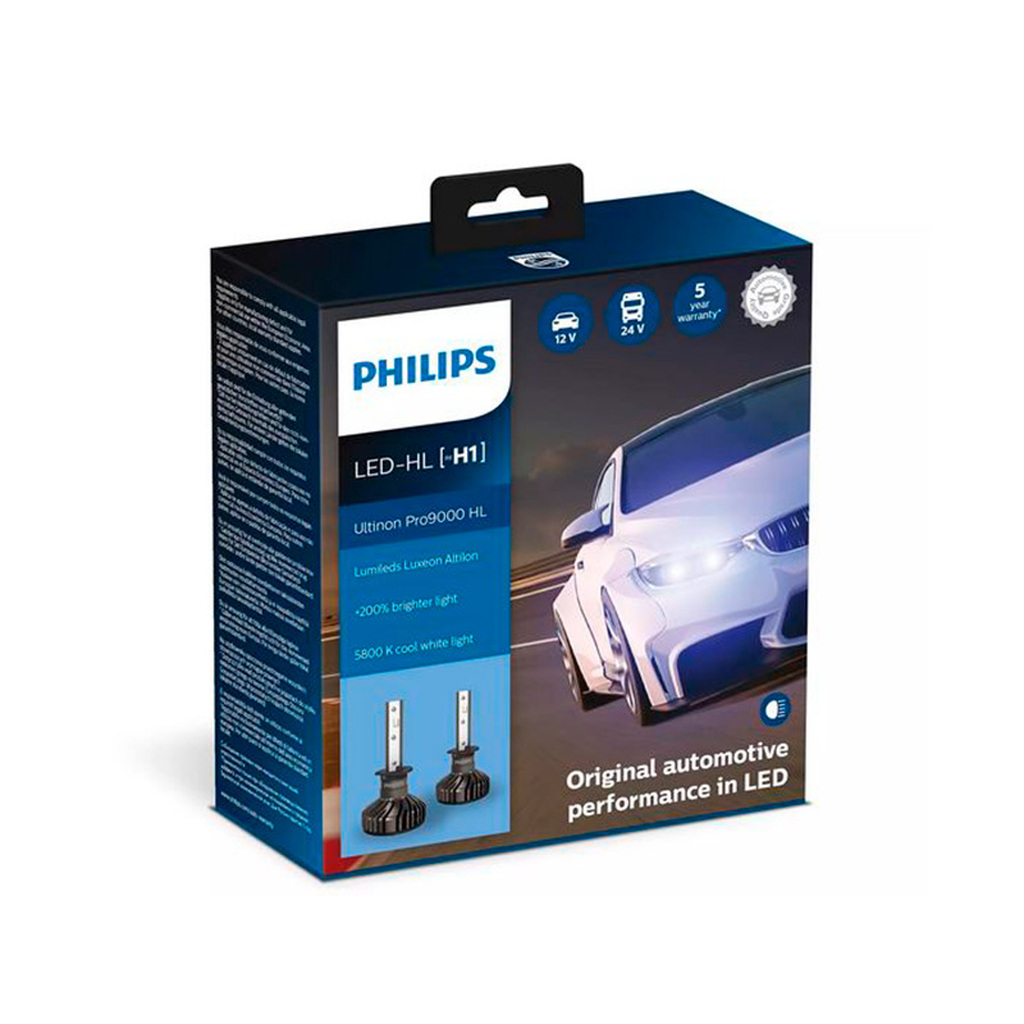 Лампа Philips Ultinon Pro9000 LED-HL H1 13.2V 18W 5800K (2 штуки) 11258U90CWX2