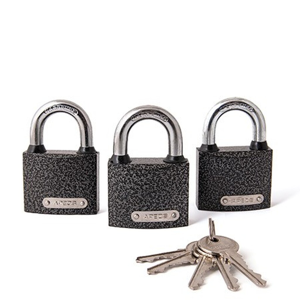 Навесные замки Apecs PD-01-50-Blister 3Locks+5Keys 28741