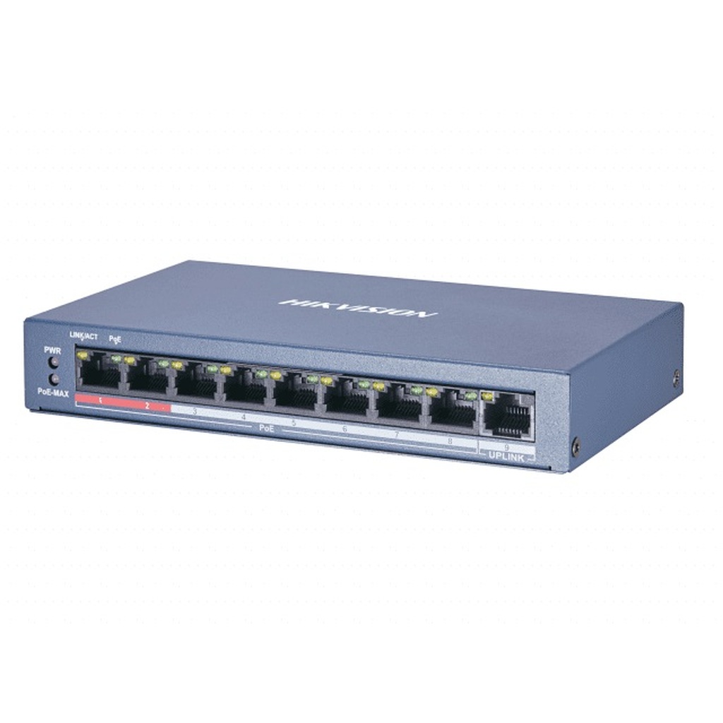 Коммутатор Hikvision Ethernet, PoE DS-3E0109P-E/M B УТ-00017149 DS-3E0109P-E/M(B)