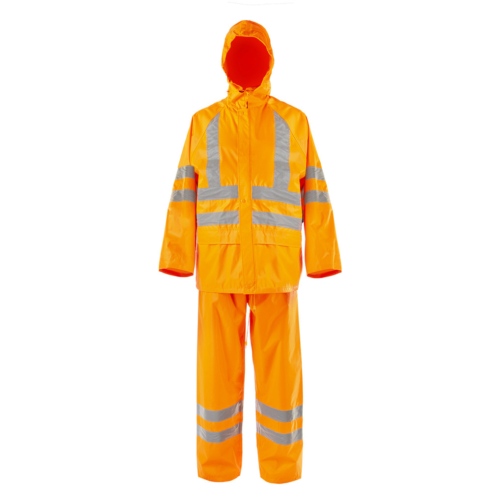 Влагозащитный костюм 2Hands повышенной видимости, оранжевый, XL KP1HV