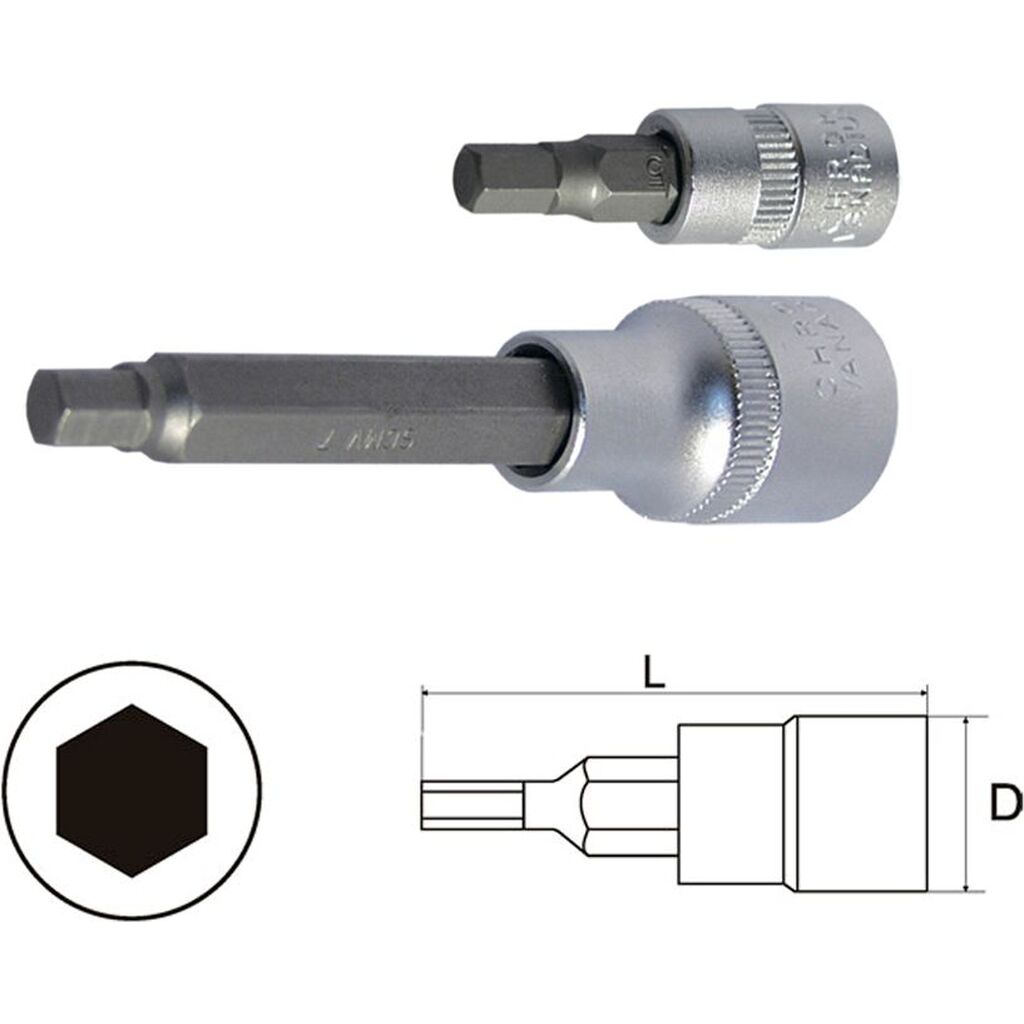 Сатиновая головка-бита Aist 3 мм 1/4" 6-гранная 240103H