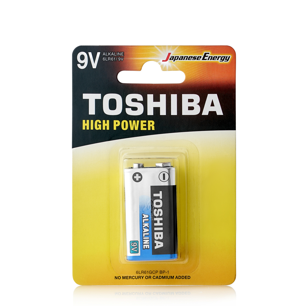 Алкалиновый элемент питания Toshiba 6LR61 1/card 545