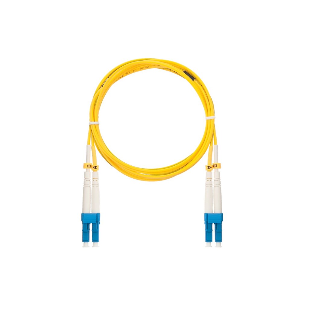 Соединительный волоконно-оптический шнур NIKOMAX желтый, 2м NMF-PC2S2C2-LCU-LCU-002