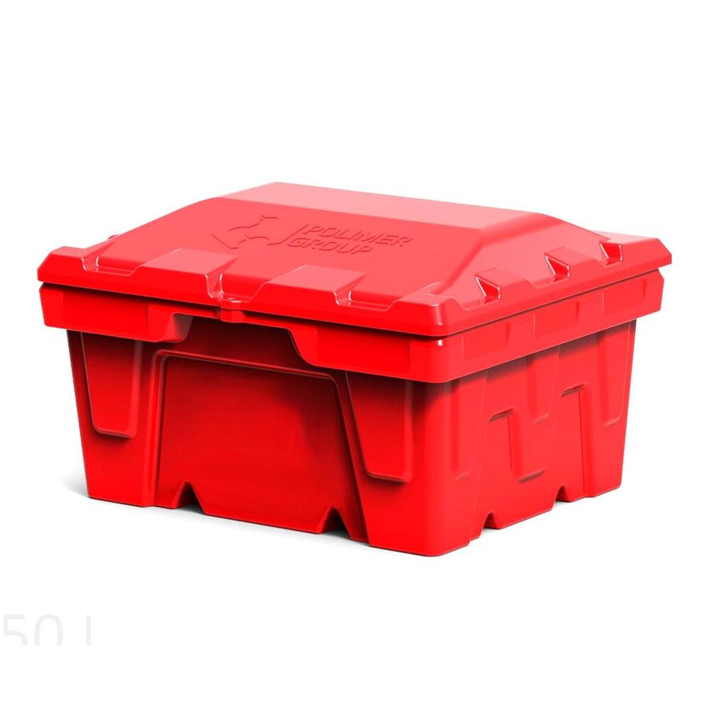 Ящик 250 л с крышкой POLIMER GROUP цвет красный FB15