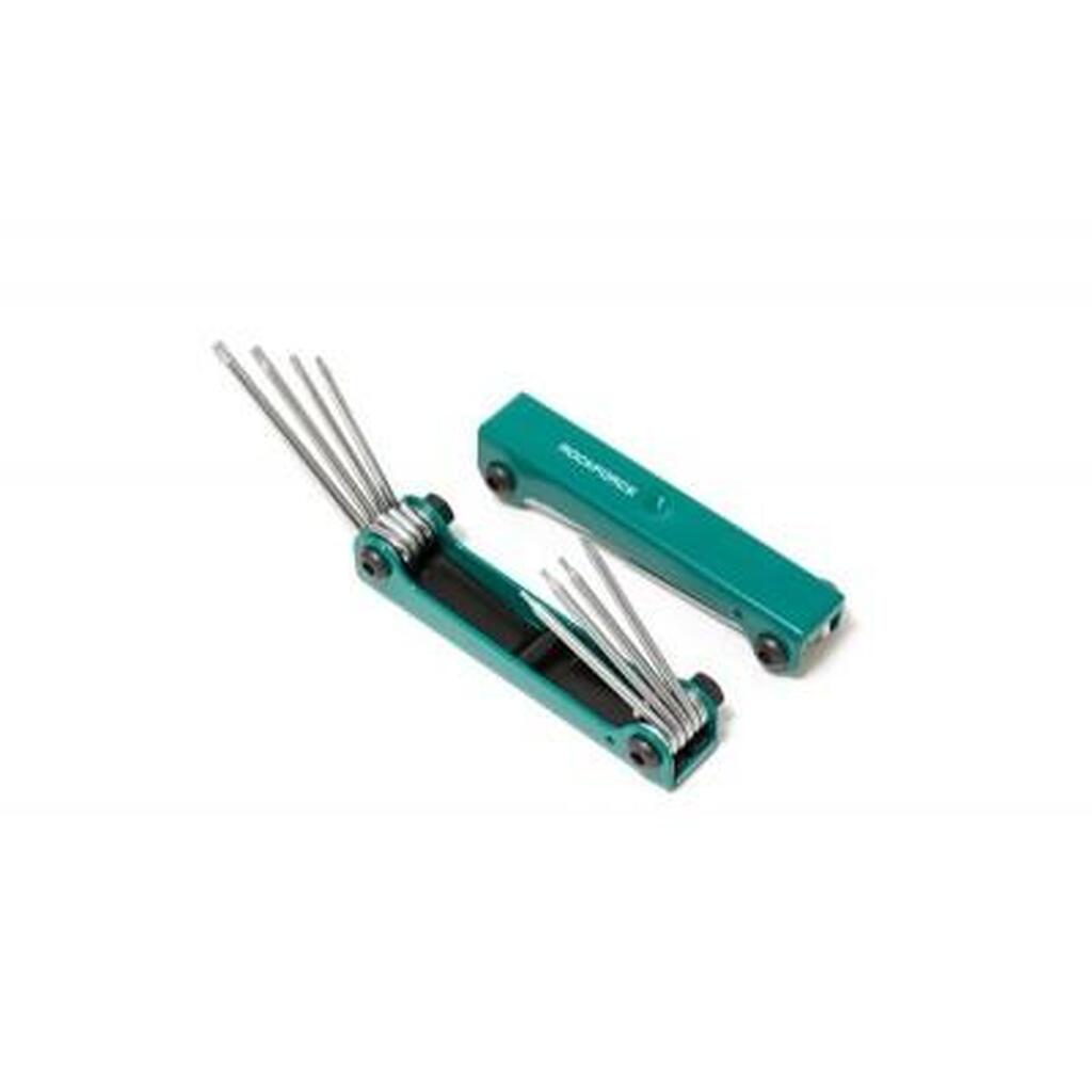 Набор ключей TORX складной 8 предметов T5H-T10H, T15H, T20H c отверстием ROCKFORCE RF-5087TF