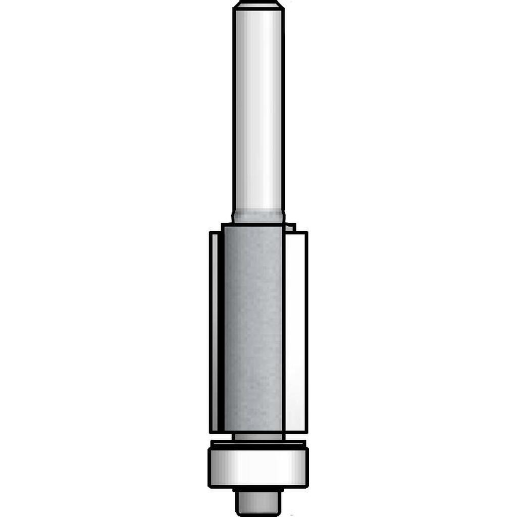 Фреза обгонная нижний подшипник (6.3х13х52 мм; Z2; хвостовик 6 мм) WPW F220633