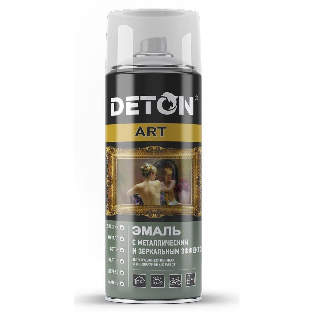 Аэрозольная эмаль DETON хром ART 520 мл 126927