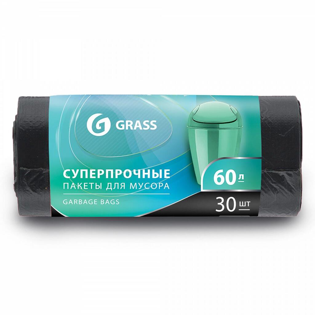 Мешок для мусора в рулоне (30 шт; 60 л; 65х55 мм; 8 мкм; ПНД) Grass PP-0021