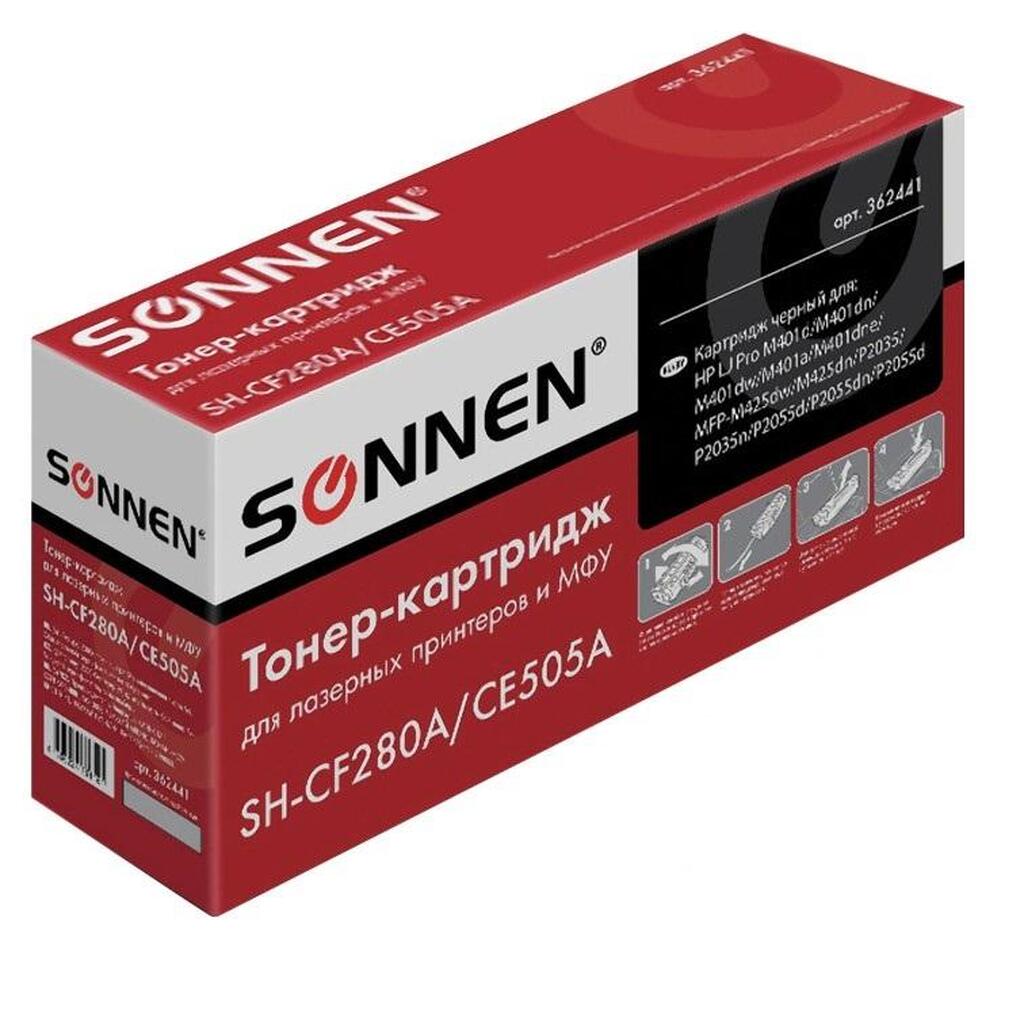 Лазерный картридж SONNEN SH-CF280A/CE505A для HP LJ M401/425/P2035/2055, 362441