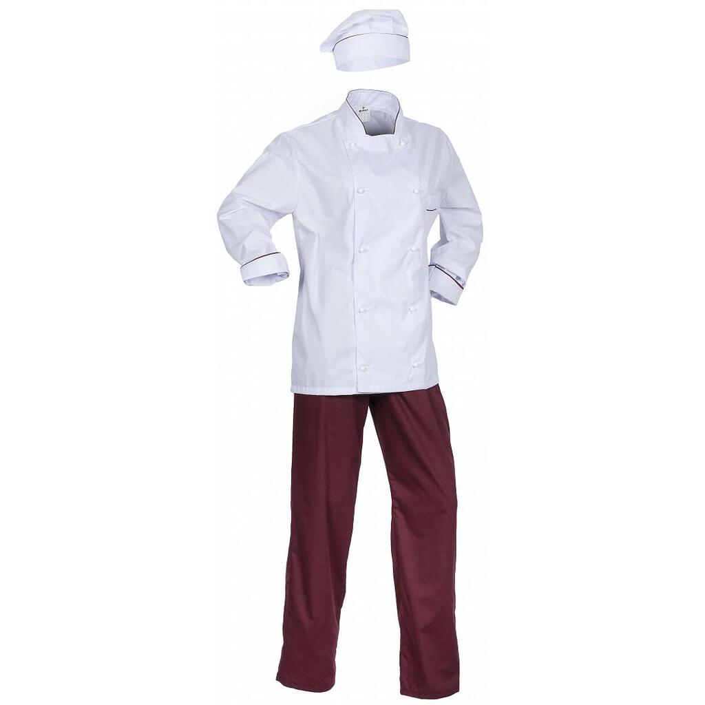 Женский костюм повара ФАКЕЛ Гурман белый/бордовый, размер 48-50, рост 170-176 50790000.012