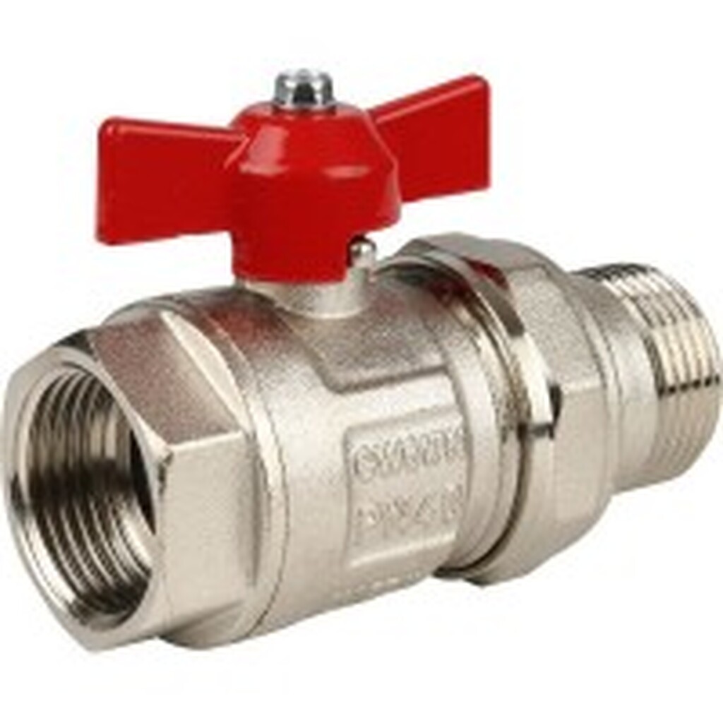 Кран шаровой VALFEX 3/4" FM с накидной гайкой бабочка PN 40 (VF.227.NB1.034)