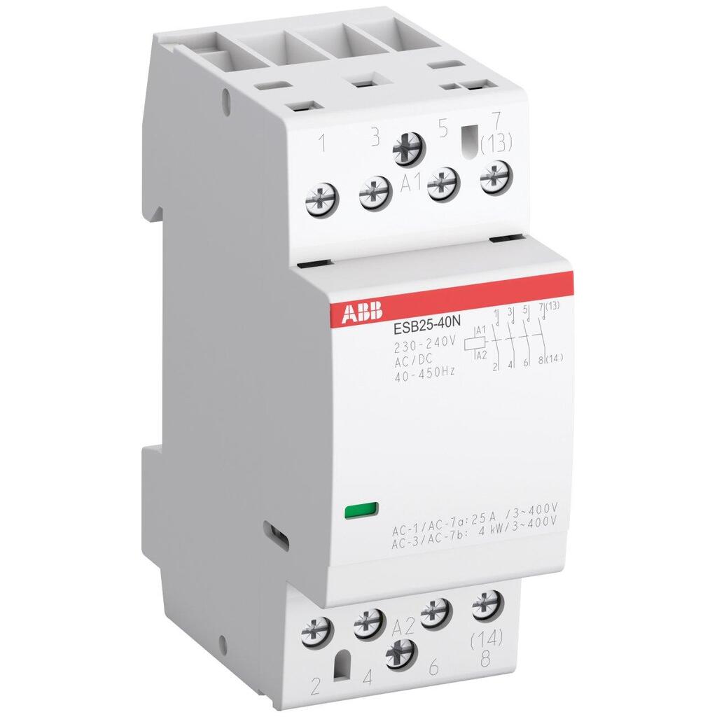 Контактор ABB ESB25-22N-06, модульный, 25А, АС-1, 2НО+2НЗ, катушка, 230В, AC/DC 1SAE231111R0622