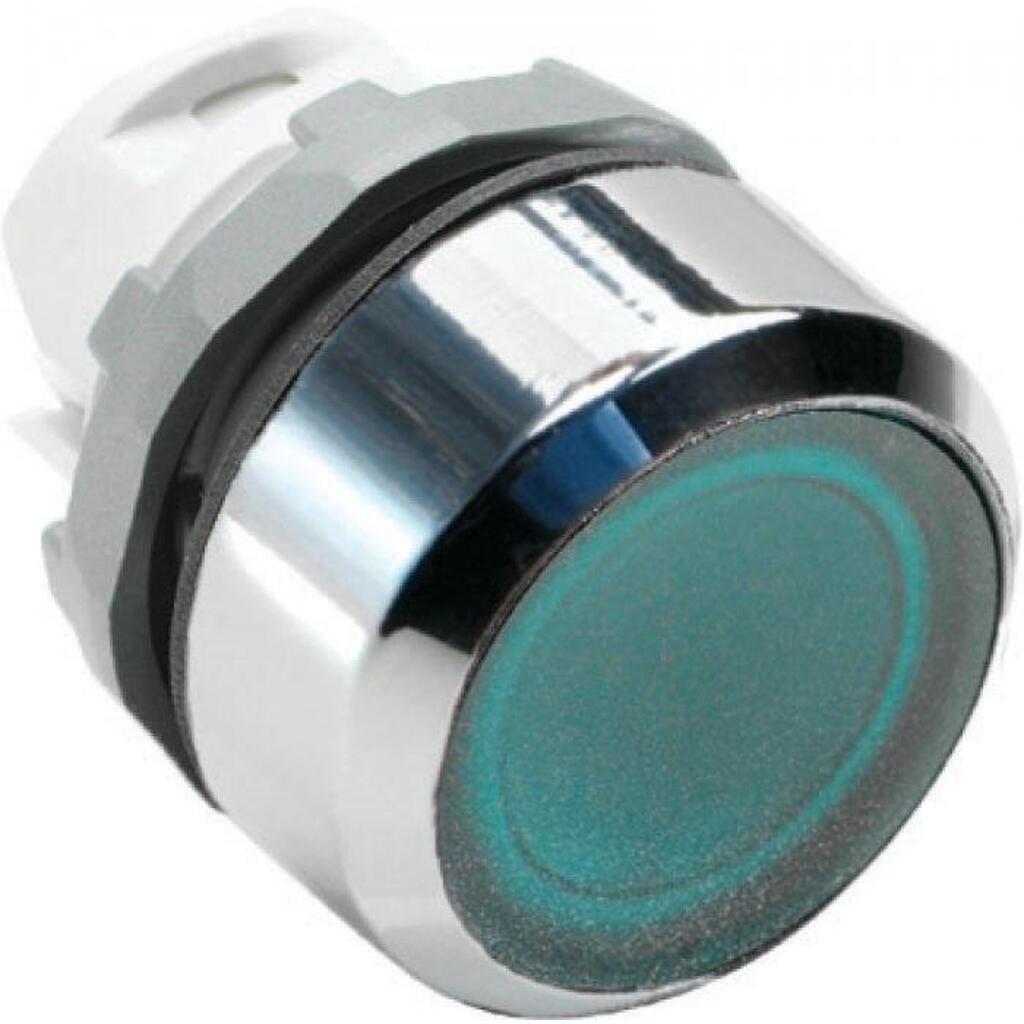 Кнопка зеленая с фиксацией ABB MP2-21G низкая с подсветкой 1SFA611101R2102