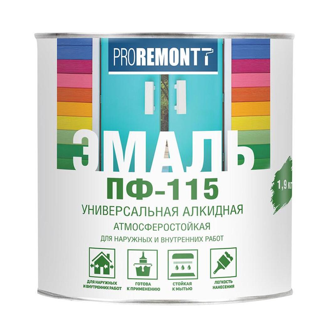 Эмаль PROREMONTT ПФ-115 белая, матовая, 1.9 кг Лк-00009797