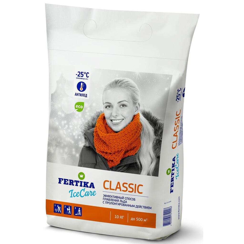 Противогололедный реагент Fertika Icecare Classic 10 кг 4620005610996
