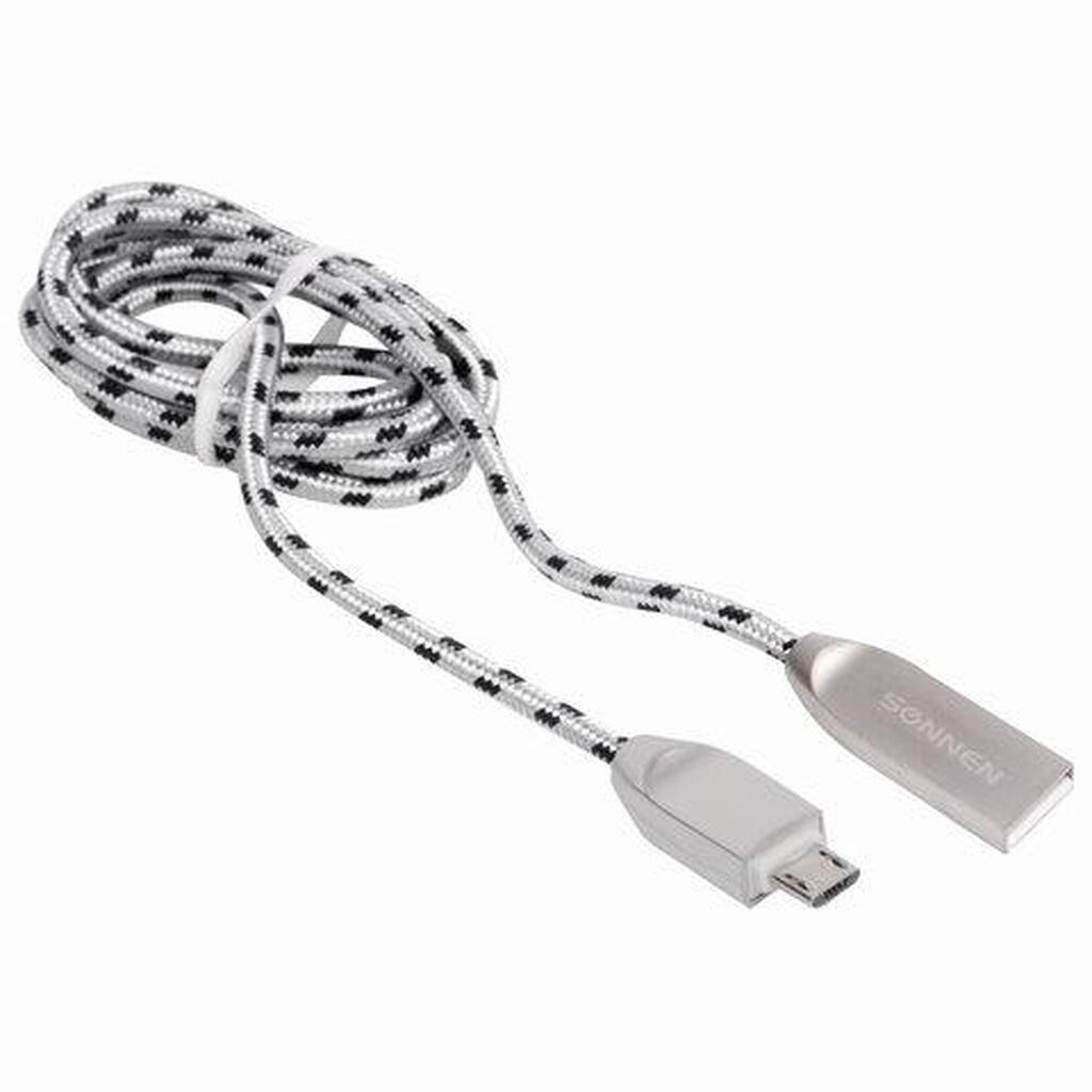 Кабель SONNEN USB 2.0-micro USB 1м Premium медь передача данных и быстрая зарядка 513125