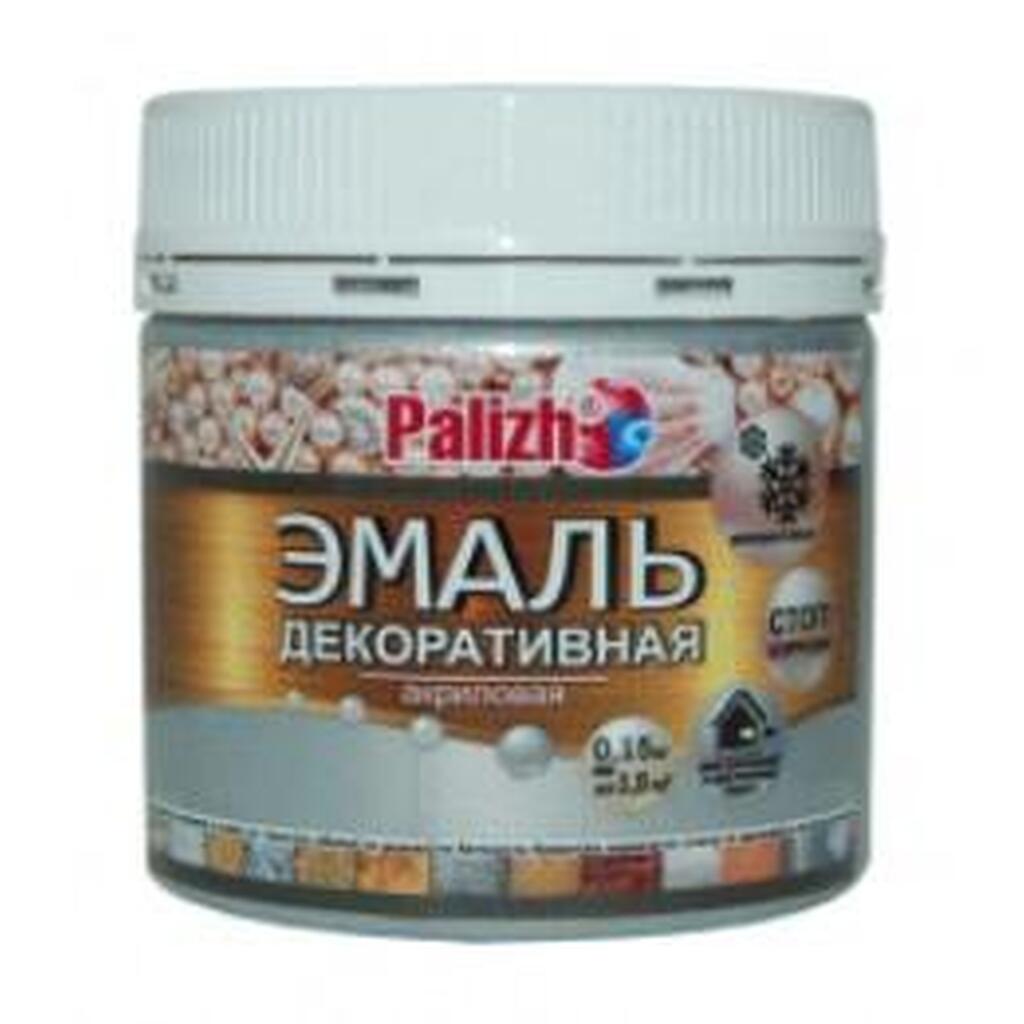 Акриловая эмаль PALIZH декоративная №91 серебро 0,15кг 11605627