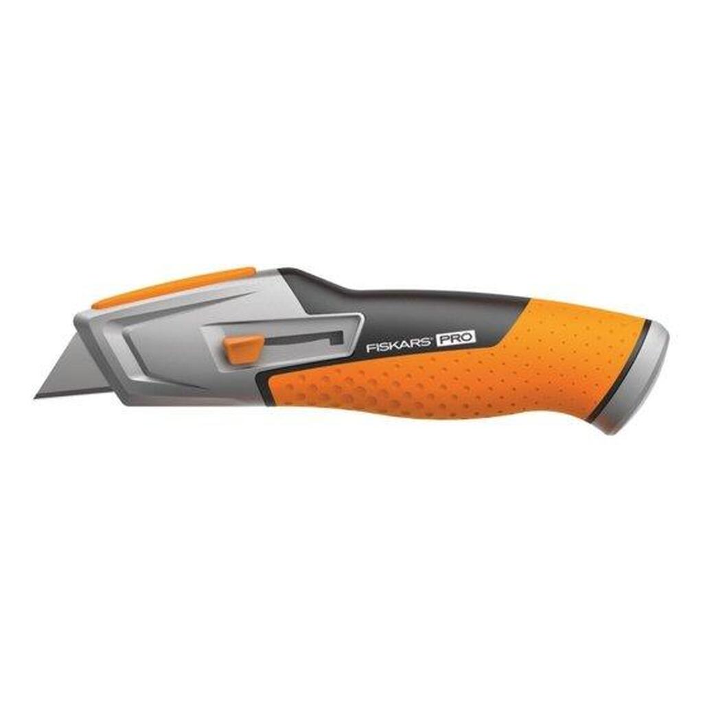 Строительный нож с выдвижным сменным лезвием Fiskars CarbonMax 1027223