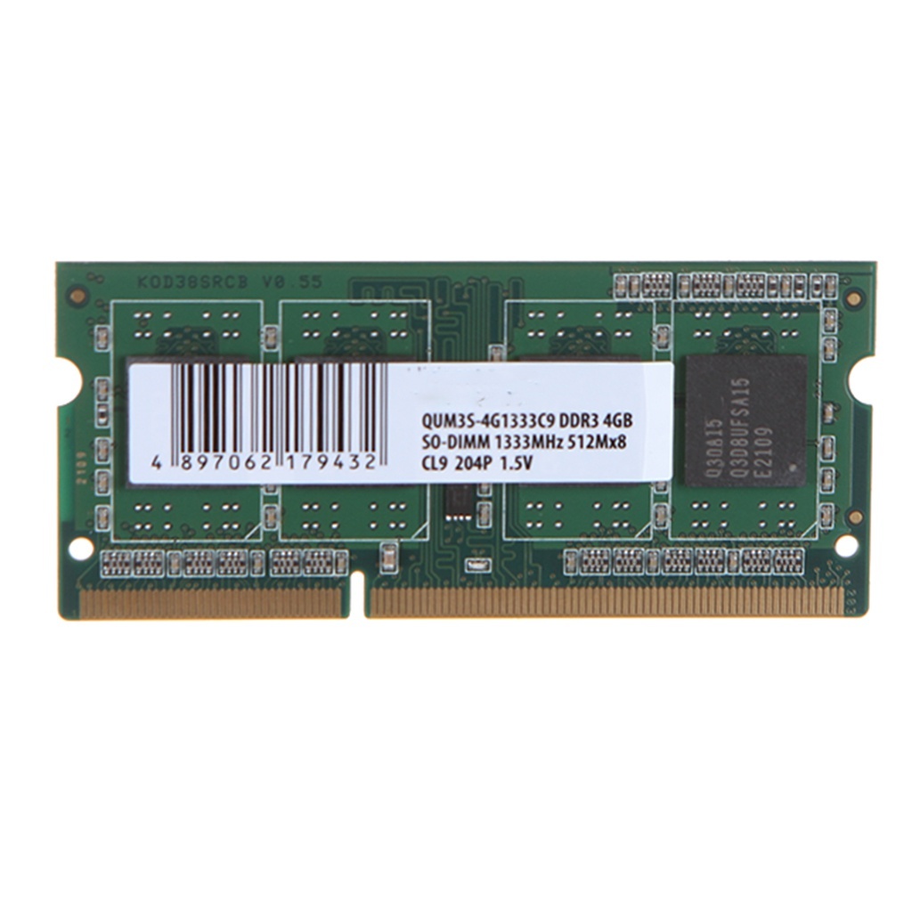 Модуль памяти Qumo DDR3 SO-DIMM 1333MHz PC3-10600 CL9 - 4Gb QUM3S-4G1333K9R