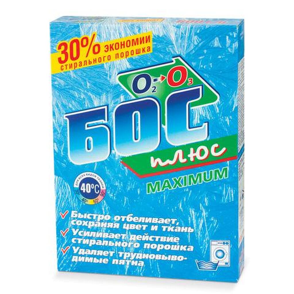 Средство для отбеливания и чистки тканей БОС 600 г плюс Maximum порошок 601689