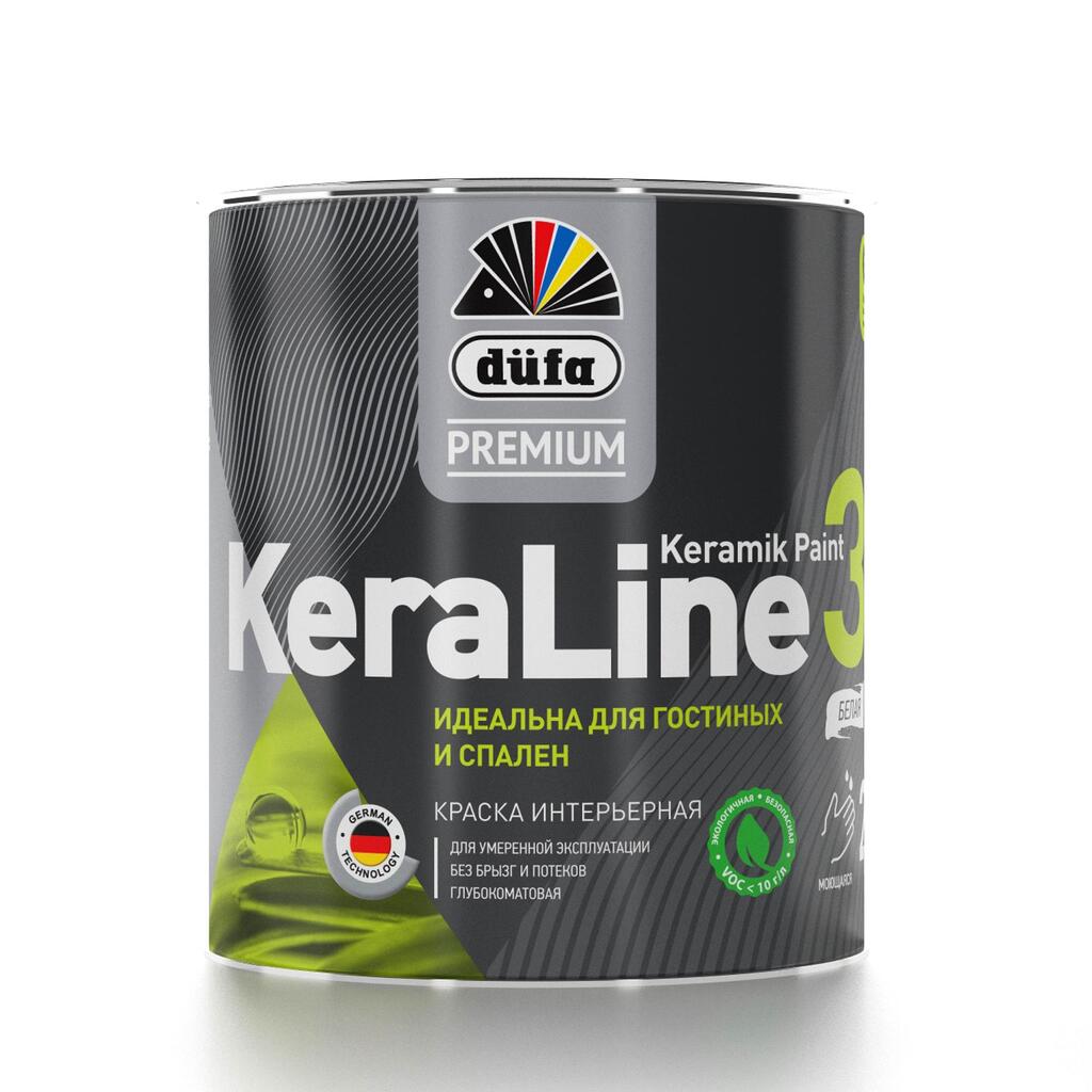 Краска Dufa Premium ВД KeraLine 3, база 1, 0,9 л МП00-006512