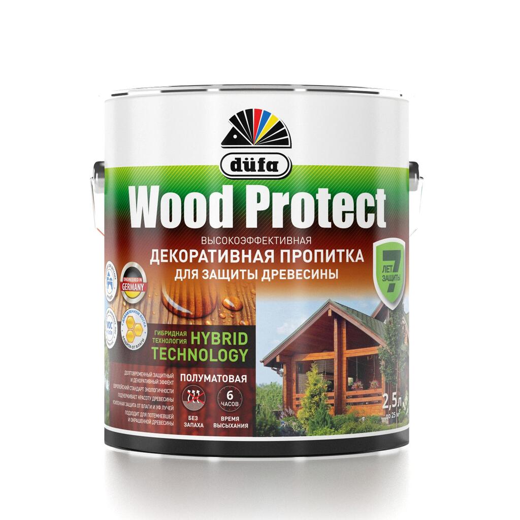 Пропитка для защиты древесины Dufa Wood Protect орех 2,5 л Н0000006375