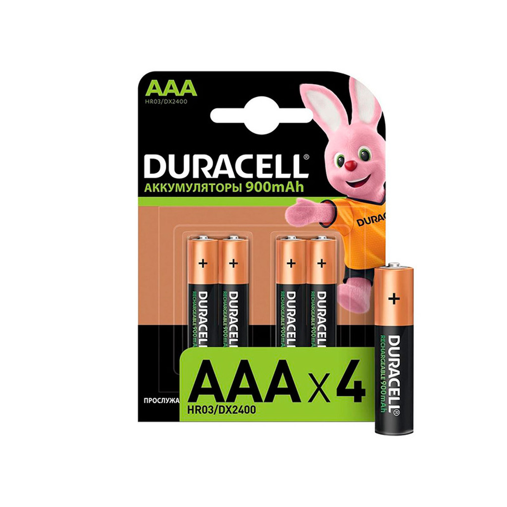 Аккумулятор AAA - Duracell 900mAh 4BL (4 штуки)