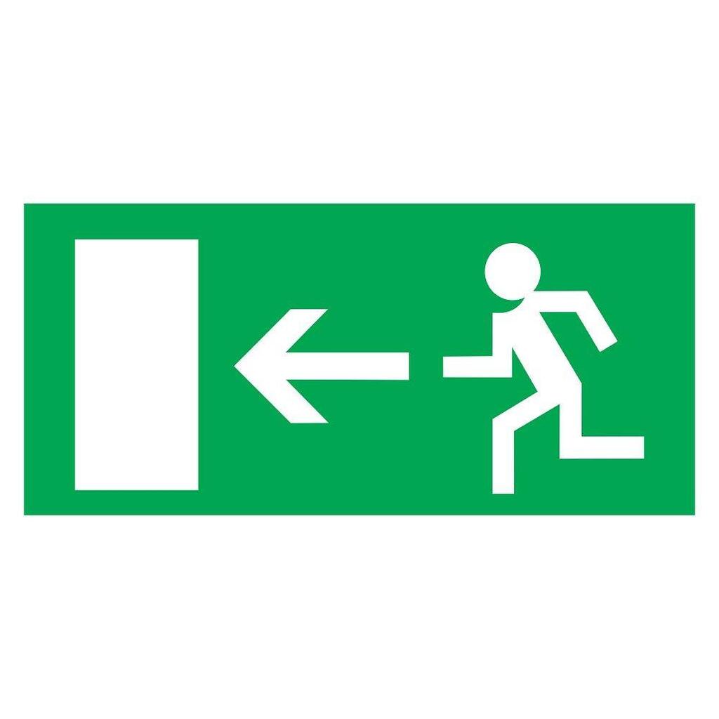 Наклейка-эвакуационный знак REXANT Направление к эвакуационному, выходу налево 100x300мм 56-0025