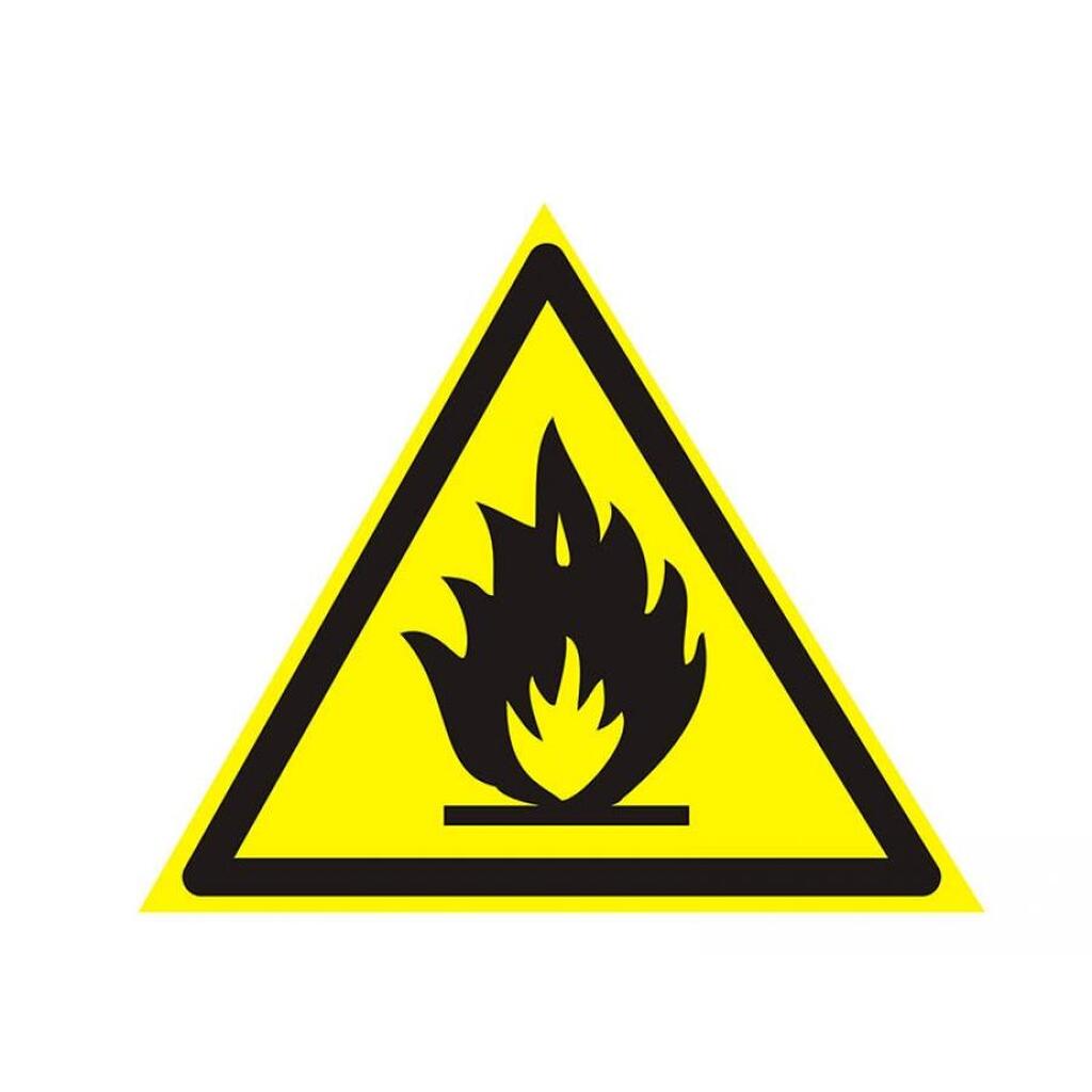 Наклейка-знак пожарной безопасности REXANT Пожароопасно, 150х150х150мм 55-0020