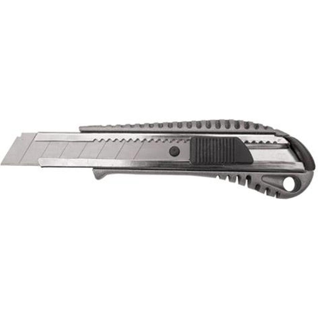 Технический нож КУРС Классик, 18мм. металлический корпус, с резиновой вставкой. 10172