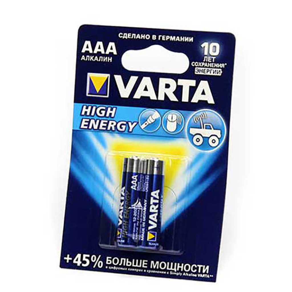 Батарейка AAA - Varta LongLife Power 4903 LR03 (2 штуки) VR LR03/2BL LLP 04903 121 412