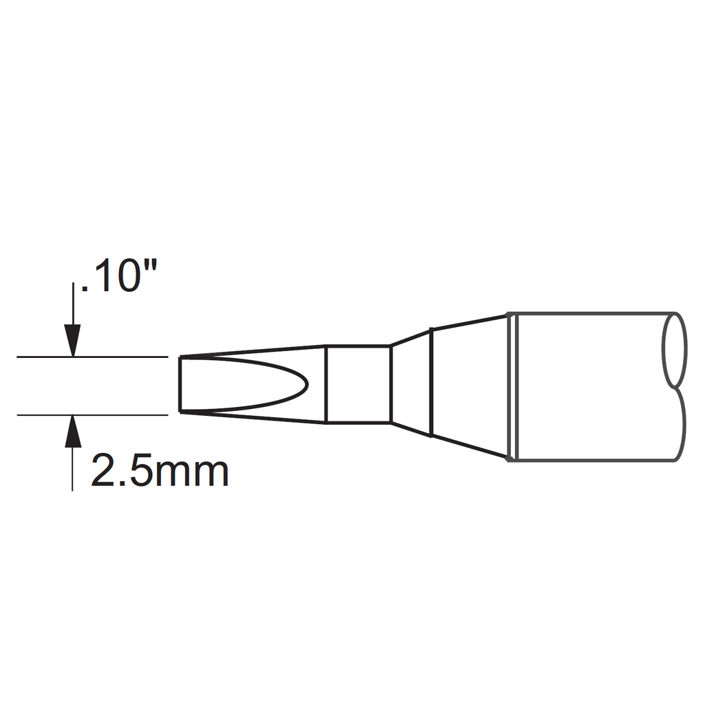 Наконечник клин удлиненный (2.5х18.3 мм) для PS900 METCAL SFV-CH25AR