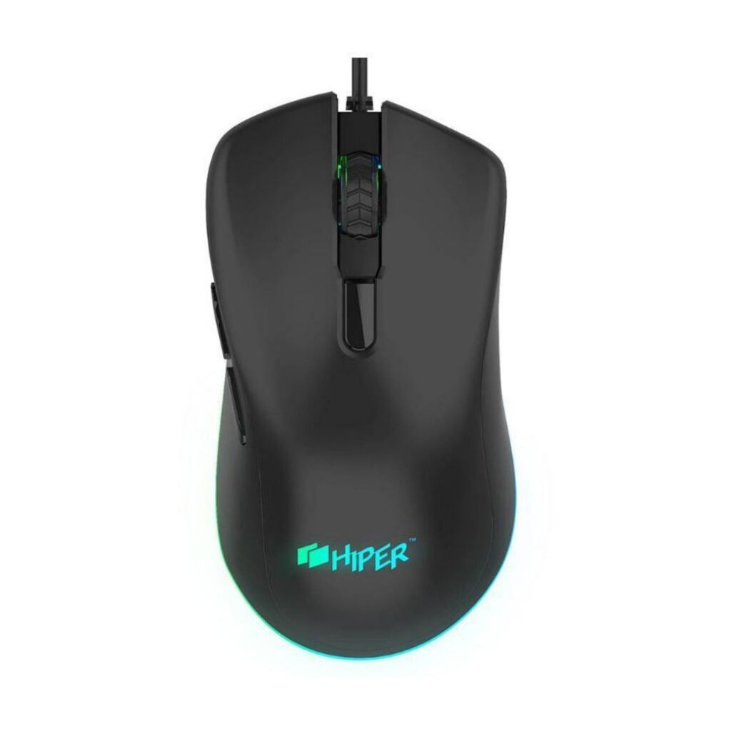 Игровая мышь HIPER COBRA чёрная (USB, 6bt, 5000 dpi, RGB) (GMUS-4000)