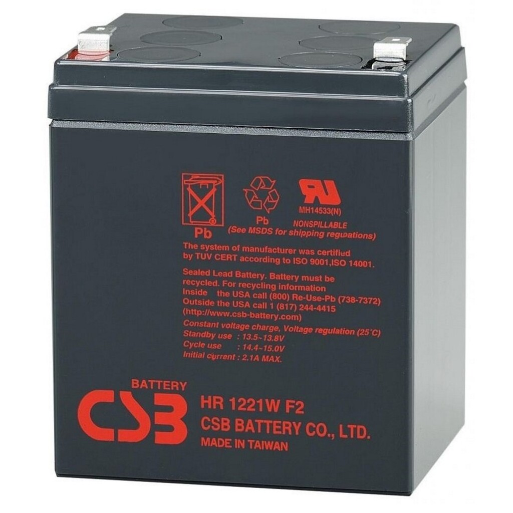 Аккумулятор 12V 5Ah CSB HR1221W F2 HR1221WF2