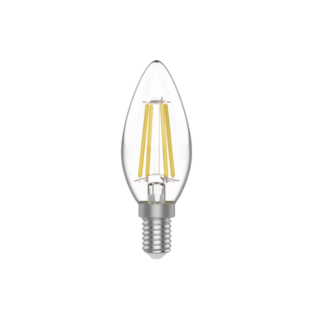 Лампа Gauss Basic Filament, свеча, 4,5W, 420lm, 4100К, Е14, LED, 1/10/50 1031215